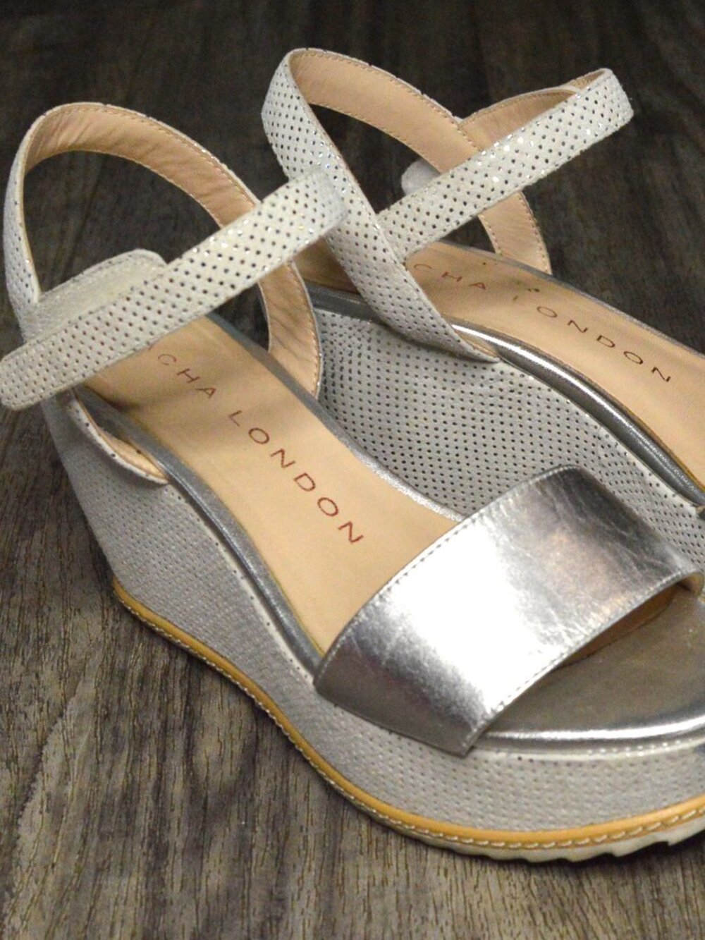 Sacha London, Soft Silver, Sparkle, Metallic/White-Nupoint Faceted